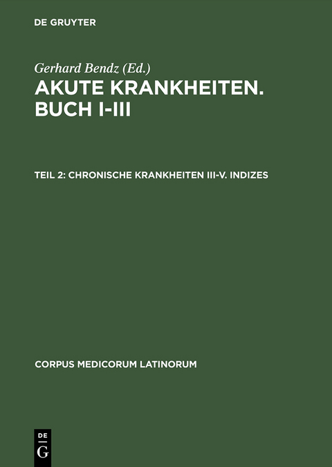 Chronische Krankheiten III&ndash;V. Indizes