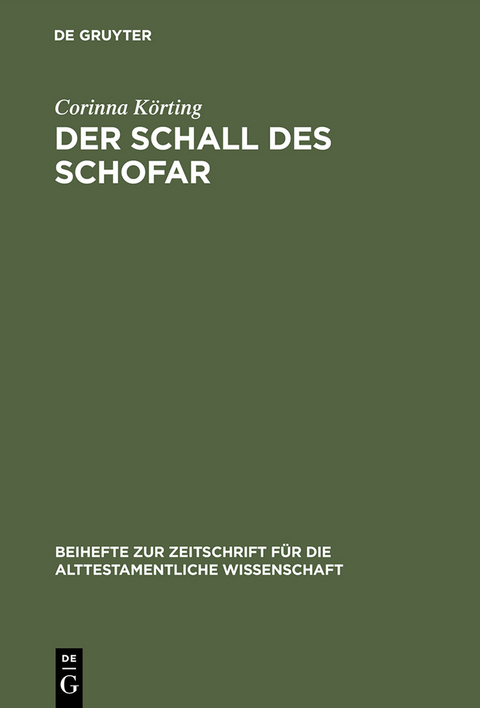 Der Schall des Schofar - Corinna K&ouml;rting