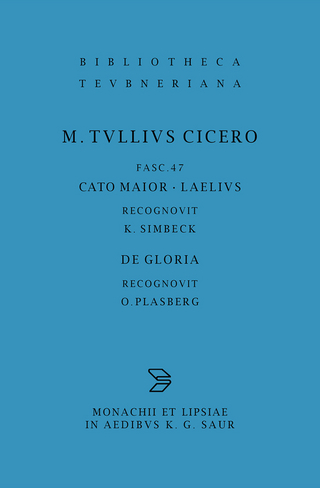 Cato maior. Laelius. De gloria