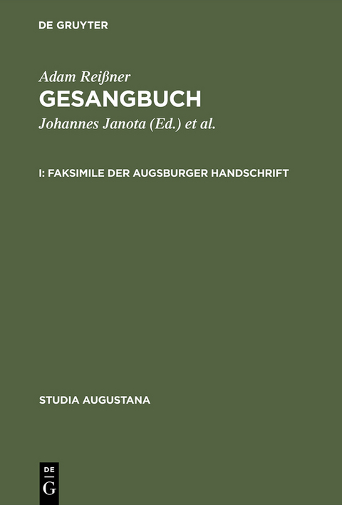 Gesangbuch - Adam Rei&szlig;ner