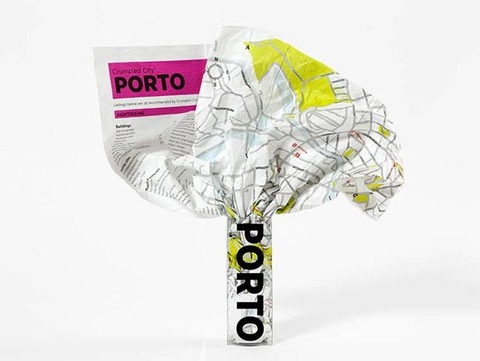 Porto Crumpled City Map