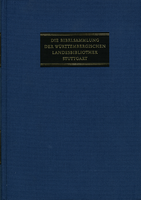 Die Bibelsammlung der W&uuml;rttembergischen Landesbibliothek Stuttgart / Abteilung II: Deutsche Bibeldrucke. Band 2,1-3: 1601-1800 - 