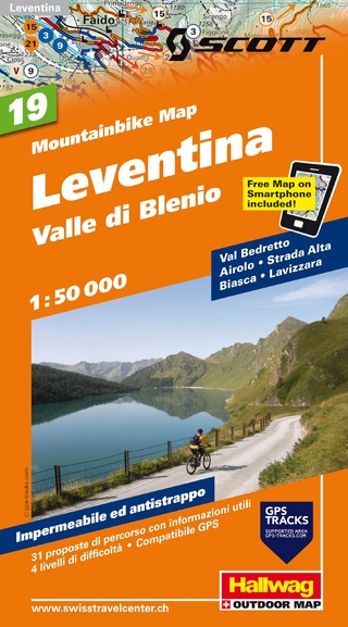 Hallwag Mountainbike-Karte 19 Leventina 1:50.000