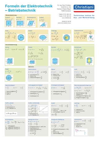 Formeln der Elektrotechnik - Betriebstechnik