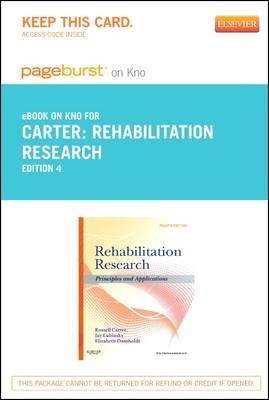 Rehabilitation Research - Elsevier eBook on Intel Education Study (Retail Access Card) - Russell Carter, Jay Lubinsky, Elizabeth Domholdt