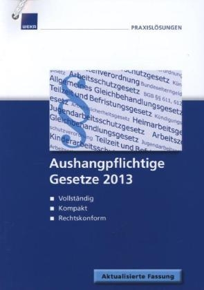 Aushangpflichtige Gesetzte 2013