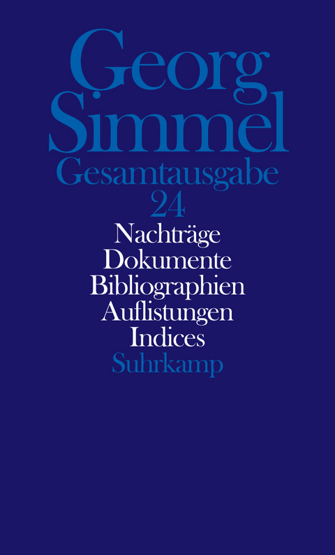Gesamtausgabe in 24 Bänden - Georg Simmel
