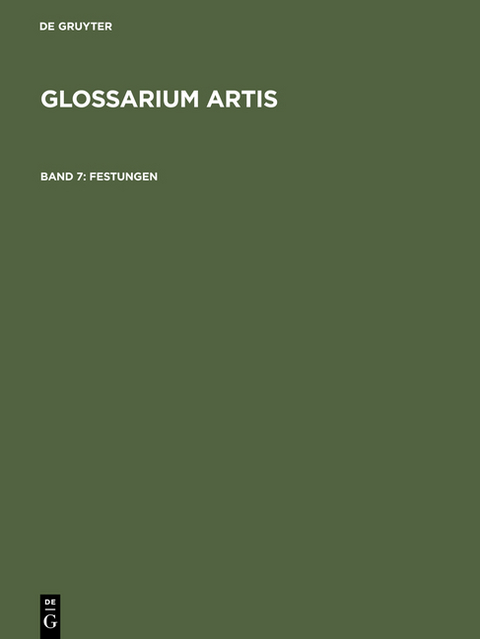 Glossarium Artis / Festungen - Renate Rieth