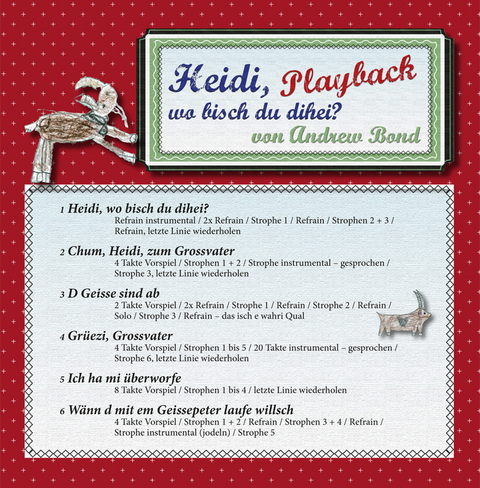 Heidi, wo bisch du dihei?, Playback - Andrew Bond