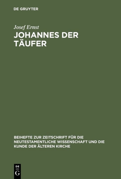 Johannes der T&auml;ufer - Josef Ernst