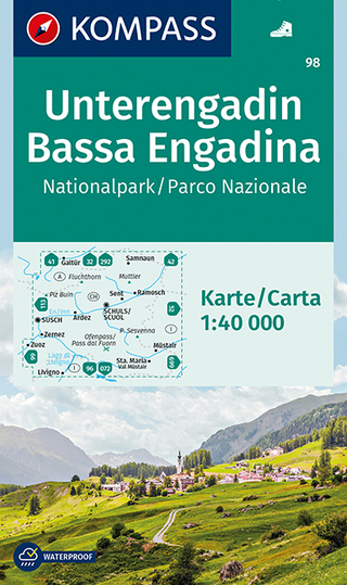 KOMPASS Wanderkarte Unterengadin, Bassa Engadina, Nationalpark, Parco Nazionale