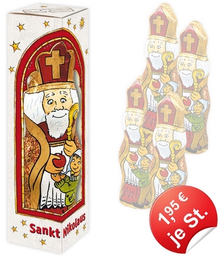Nikolaus aus Schokolade - 4er-Paket