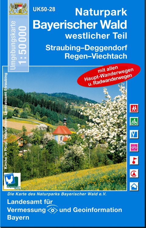 UK50-28 Naturpark Bayerischer Wald, westlicher Teil - Breitband und Vermessung Landesamt f&uuml;r Digitalisierung  Bayern