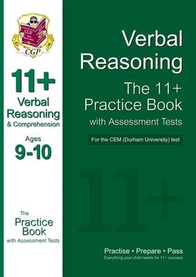 11+ Verbal Reasoning Practice Book with Assessment Tests (Ages 9-10) for the CEM Test -  CGP Books