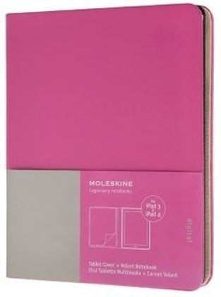 Ipad 3 And 4 Moleskine Magenta Slim Digital Cover With Notebook -  Moleskine