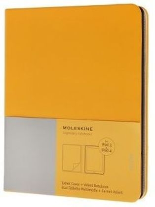Ipad 3 And 4 Moleskine Orange Yellow Slim Digital Cover With Notebook