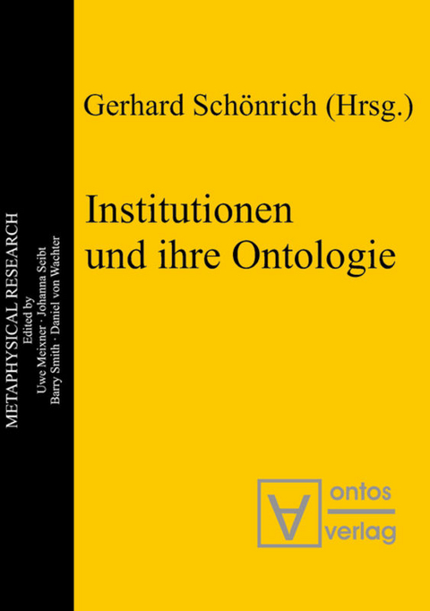 Institutionen und ihre Ontologie - 