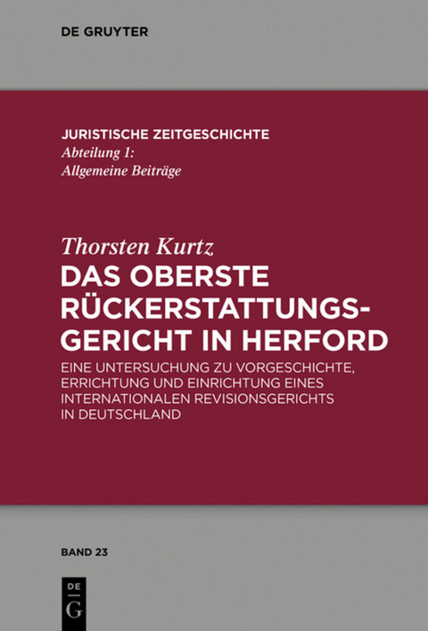 Das Oberste R&uuml;ckerstattungsgericht in Herford - Thorsten Kurtz