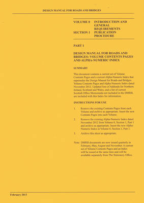 Design manual for roads and bridges -  Highways Agency