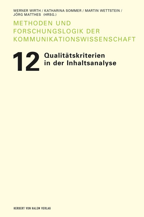 Qualit&auml;tskriterien in der Inhaltsanalyse - 