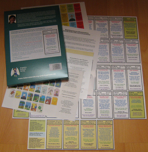 H&auml;user&uuml;bersicht als Schablone zu den Lenormandkarten - Angelina Schulze