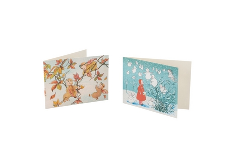 Olfers Karte "Windchen Herbstbl&auml;tter" und "Marilenchen"