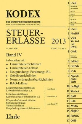 KODEX Steuer-Erlässe 2013, Band IV - Christoph Ritz