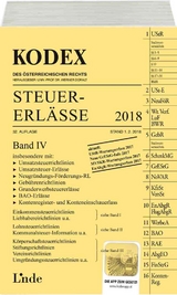 KODEX Steuer-Erlässe 2018, Band IV - Bodis, Andrei; Doralt, Werner