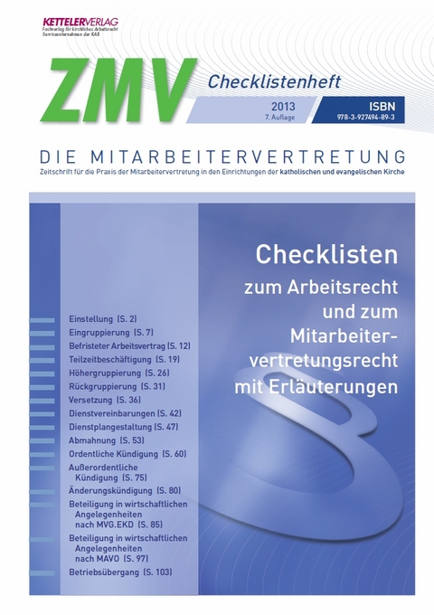 Checkliste mit Erl&auml;uterungen 2013 - 