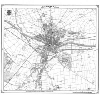 Lincoln 1885 Heritage Cartography Victorian Town Map