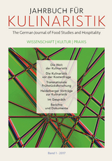 Jahrbuch f&uuml;r Kulinaristik, Bd. 1 (2017) - 
