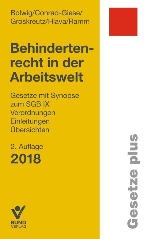 Behindertenrecht in der Arbeitswelt - Nils Bolwig, Maren Conrad-Giese, Henning Groskreutz, Daniel Hlava, Diana Ramm