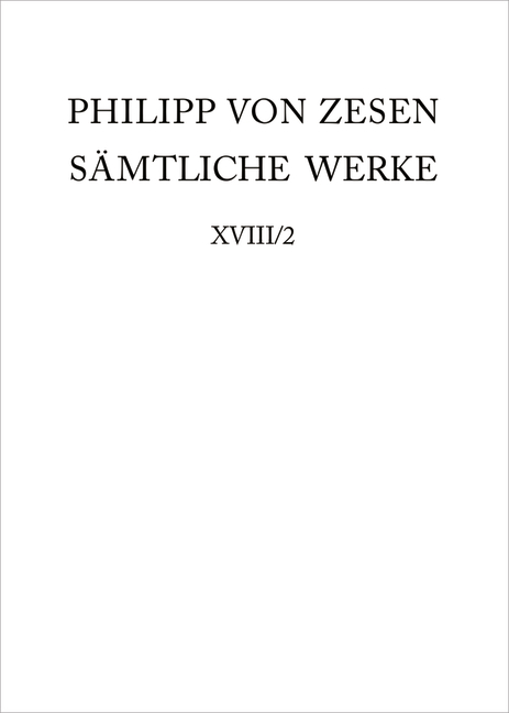 Philipp von Zesen: S&auml;mtliche Werke. Coelum astronomico-poeticum sive... / Coelum astronomico-poeticum - Philipp von Zesen