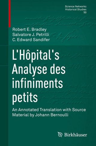 L’Hôpital's Analyse des infiniments petits