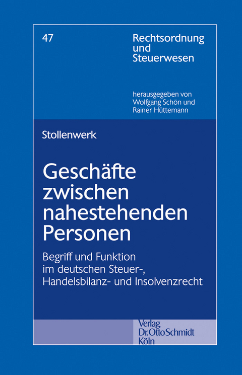 Geschäfte zwischen nahestehenden Personen -  Ralf Stollenwerk