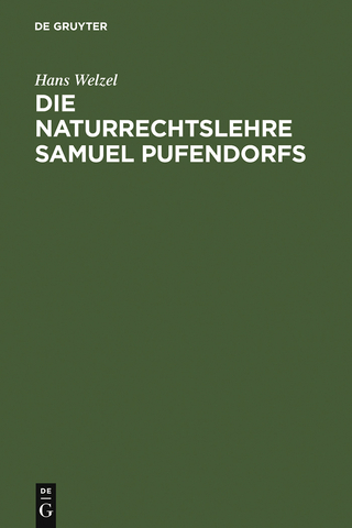 Die Naturrechtslehre Samuel Pufendorfs