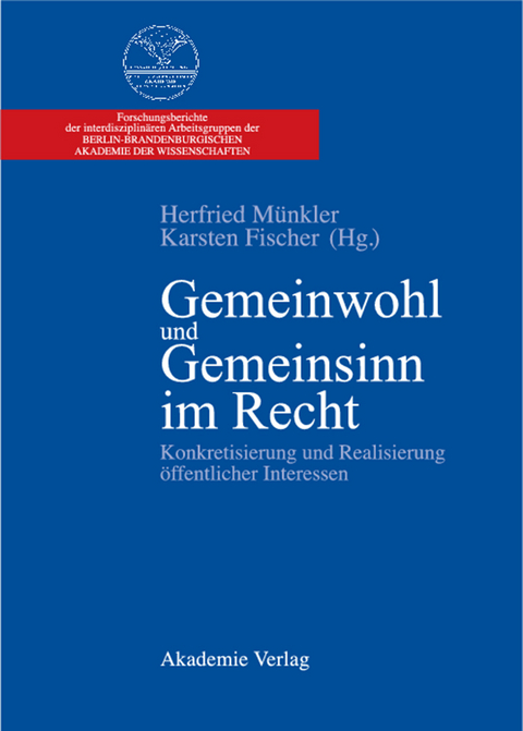 Gemeinwohl und Gemeinsinn im Recht - 