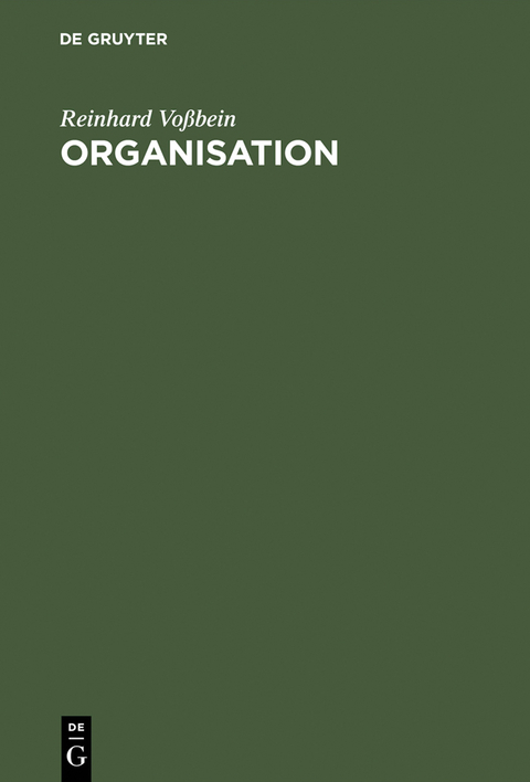 Organisation - Reinhard Vo&szlig;bein