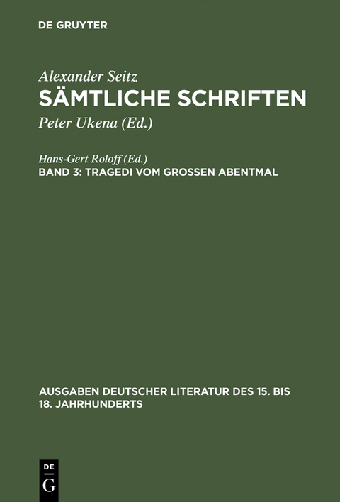 Tragedi vom Gro&szlig;en Abentmal - Alexander Seitz