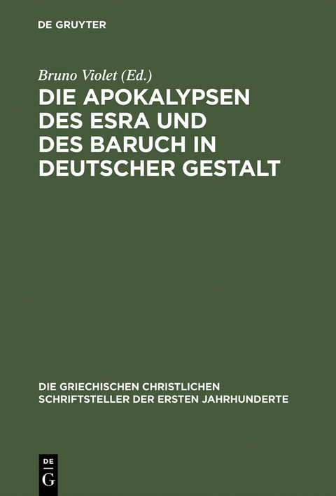 Die Apokalypsen des Esra und des Baruch in deutscher Gestalt - 