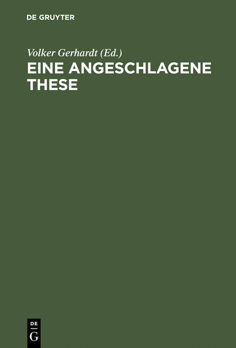 Eine angeschlagene These - 