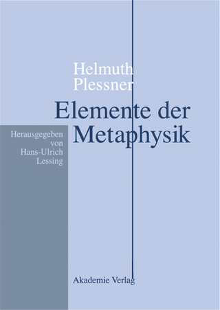 Helmuth Plessner, Elemente der Metaphysik