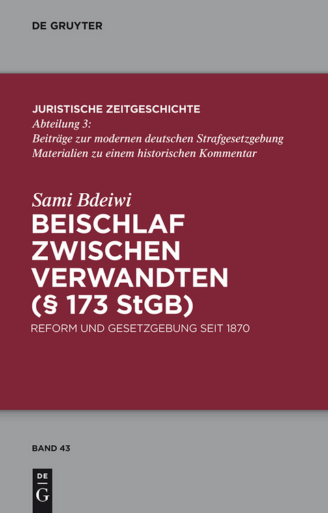 Beischlaf zwischen Verwandten (&sect; 173 StGB) -  Sami Bdeiwi