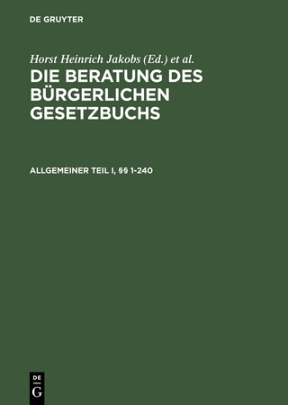 Allgemeiner Teil I und II, §§ 1–240
