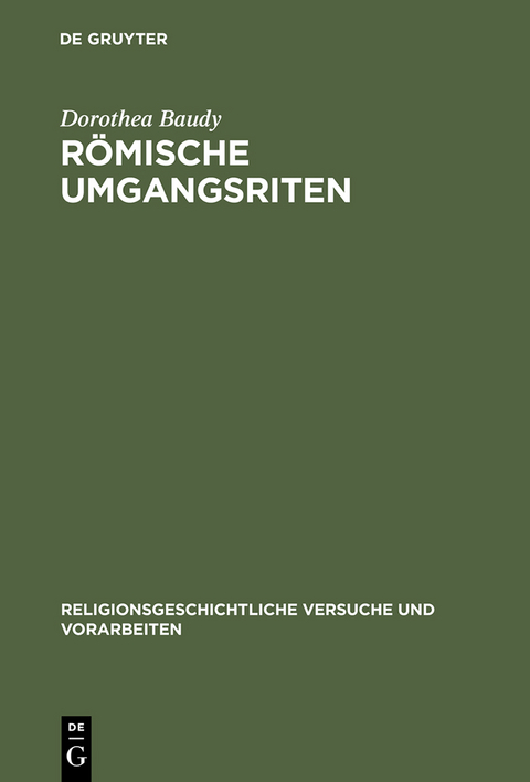 R&ouml;mische Umgangsriten - Dorothea Baudy