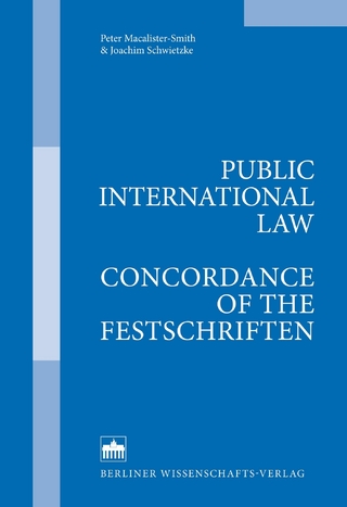 Public International Law - Concordance of the Festschriften