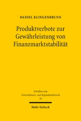 Produktverbote zur Gew&auml;hrleistung von Finanzmarktstabilit&auml;t - Daniel Klingenbrunn