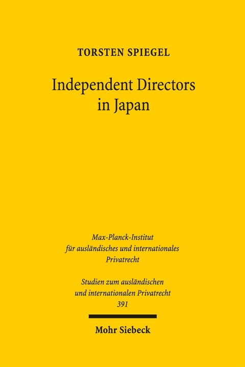 Independent Directors in Japan - Torsten Spiegel
