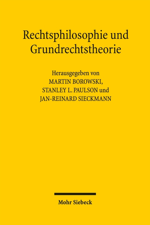 Rechtsphilosophie und Grundrechtstheorie - 