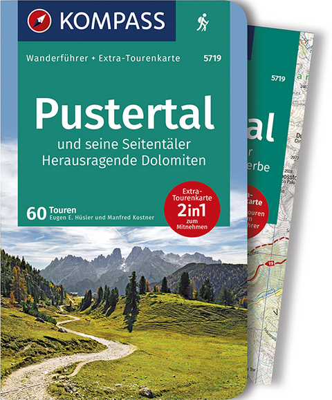 KOMPASS Wanderf&uuml;hrer Pustertal und seine Seitent&auml;ler, Herausragende Dolomiten - Eugen E. H&uuml;sler, Manfred Kostner